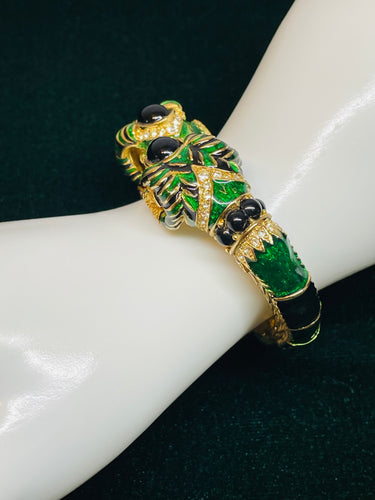 Craft Green and Black Ram Head Bracelet